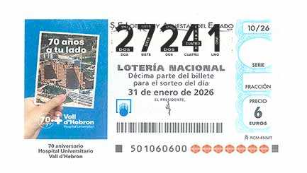 Décimo 27241 del sorteo 10-31/01/2026 Sábado