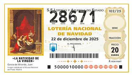 Décimo 28671 del sorteo 102-22/12/2025 Navidad