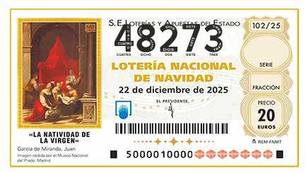 Décimo 48273 del sorteo 102-22/12/2025 Navidad