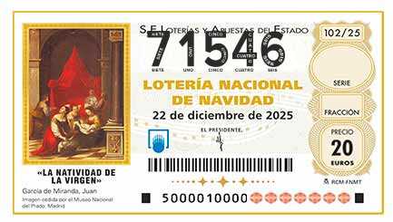 Décimo 71546 del sorteo 102-22/12/2025 Navidad