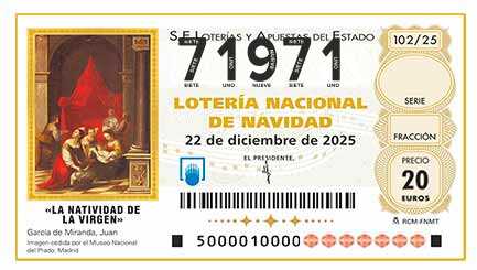 Décimo 71971 del sorteo 102-22/12/2025 Navidad