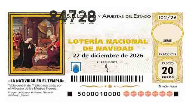 Décimo 84728 del sorteo 102-22/12/2026 Navidad