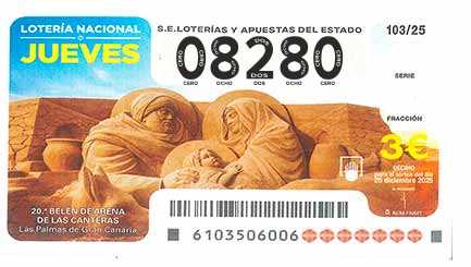 Décimo 08280 del sorteo 103-25/12/2025 Jueves