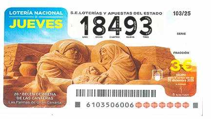 Décimo 18493 del sorteo 103-25/12/2025 Jueves
