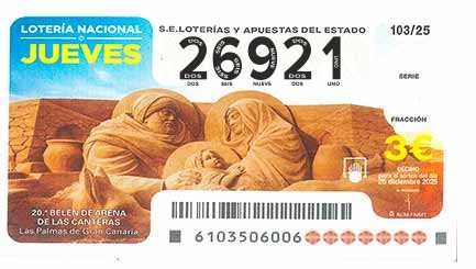 Décimo 26921 del sorteo 103-25/12/2025 Jueves