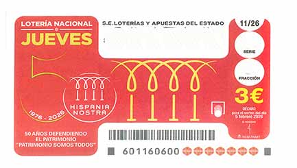 Décimo 00578 del sorteo 11-05/02/2026 Jueves