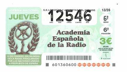 Décimo 12546 del sorteo 13-12/02/2026 Jueves