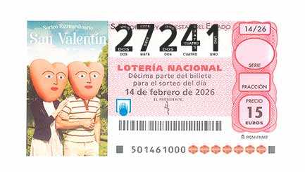 Décimo 27241 del sorteo 14-14/02/2026 Sábado