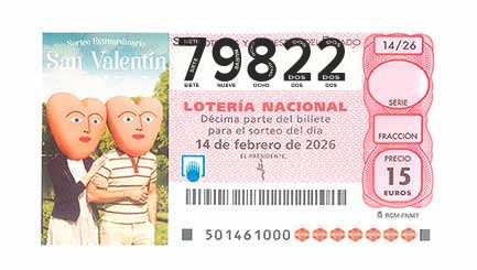 Décimo 79822 del sorteo 14-14/02/2026 Sábado