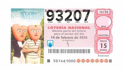 Décimo 93207 del sorteo 14-14/02/2026 Sábado