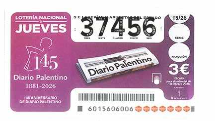 Décimo 37456 del sorteo 15-19/02/2026 Jueves