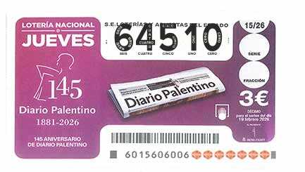Décimo 64510 del sorteo 15-19/02/2026 Jueves