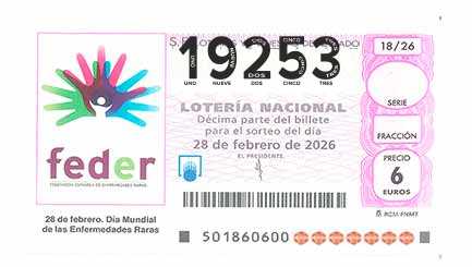 Décimo 19253 del sorteo 18-28/02/2026 Sábado