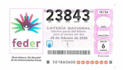 Décimo 23843 del sorteo 18-28/02/2026 Sábado