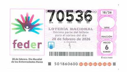 Décimo 70536 del sorteo 18-28/02/2026 Sábado