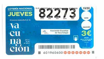 Décimo 82273 del sorteo 19-05/03/2026 Jueves