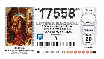 Décimo 17558 del sorteo 2-06/01/2026 El Niño
