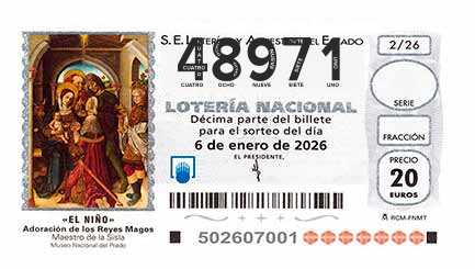 Décimo 48971 del sorteo 2-06/01/2026 El Niño