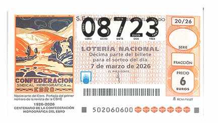 Décimo 08723 del sorteo 20-07/03/2026 Sábado