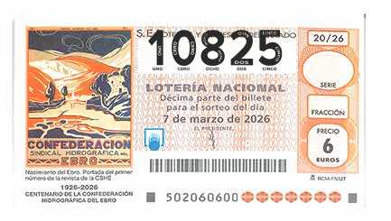 Décimo 10825 del sorteo 20-07/03/2026 Sábado