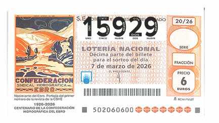 Décimo 15929 del sorteo 20-07/03/2026 Sábado