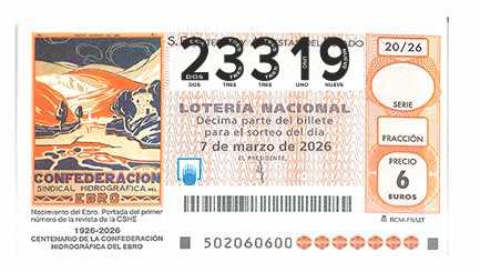 Décimo 23319 del sorteo 20-07/03/2026 Sábado