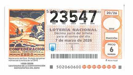 Décimo 23547 del sorteo 20-07/03/2026 Sábado