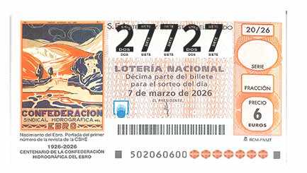 Décimo 27727 del sorteo 20-07/03/2026 Sábado