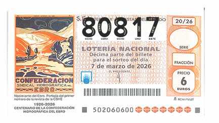 Décimo 80817 del sorteo 20-07/03/2026 Sábado
