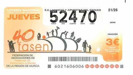 Décimo 52470 del sorteo 21-12/03/2026 Jueves