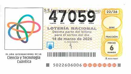 Décimo 47059 del sorteo 22-14/03/2026 Sábado