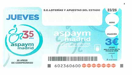 Décimo 93038 del sorteo 23-19/03/2026 Jueves