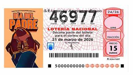 Décimo 46977 del sorteo 24-21/03/2026 Sábado
