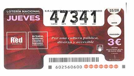 Décimo 47341 del sorteo 25-26/03/2026 Jueves