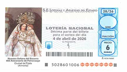 Décimo 36673 del sorteo 28-04/04/2026 Sábado