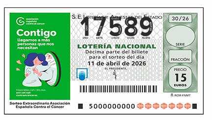 Décimo 17589 del sorteo 30-11/04/2026 Sábado