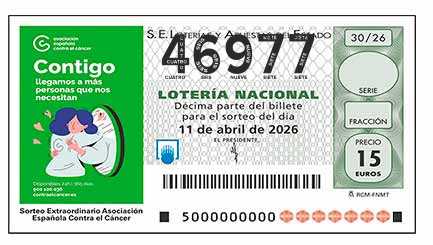 Décimo 46977 del sorteo 30-11/04/2026 Sábado