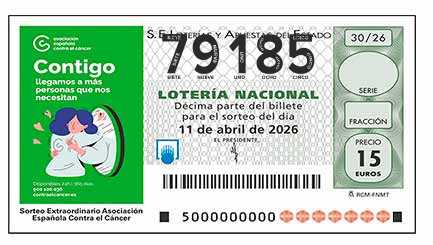 Décimo 79185 del sorteo 30-11/04/2026 Sábado