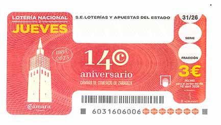 Décimo 44523 del sorteo 31-16/04/2026 Jueves