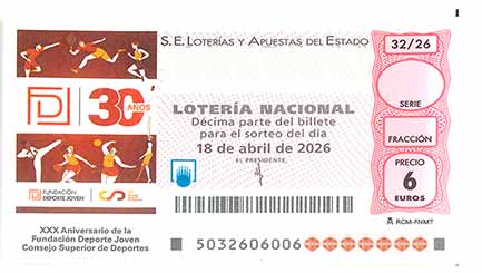 Décimo 01167 del sorteo 32-18/04/2026 Sábado