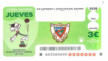 Décimo 28868 del sorteo 33-23/04/2026 Jueves