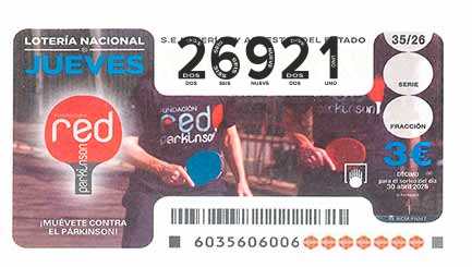 Décimo 26921 del sorteo 35-30/04/2026 Jueves