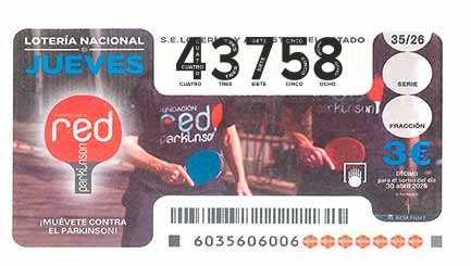 Décimo 43758 del sorteo 35-30/04/2026 Jueves