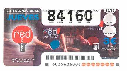 Décimo 84160 del sorteo 35-30/04/2026 Jueves