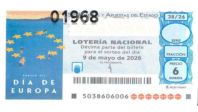 Décimo 01968 del sorteo 38-09/05/2026 Sábado