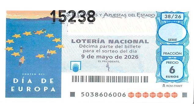 Décimo 15238 del sorteo 38-09/05/2026 Sábado