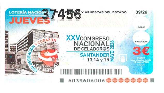 Décimo 37456 del sorteo 39-14/05/2026 Jueves