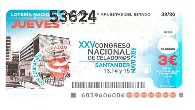 Décimo 53624 del sorteo 39-14/05/2026 Jueves