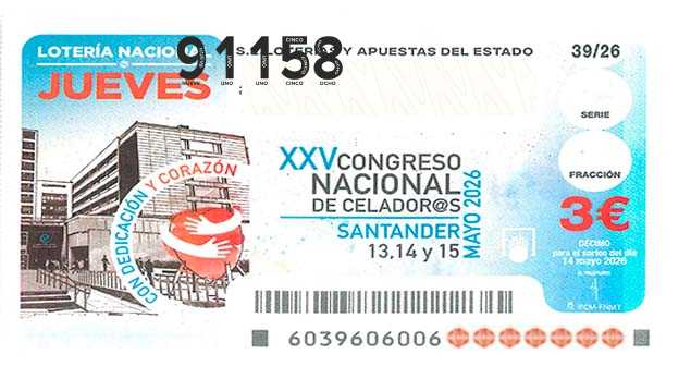 Décimo 91158 del sorteo 39-14/05/2026 Jueves