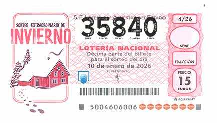 Décimo 35840 del sorteo 4-10/01/2026 Sábado